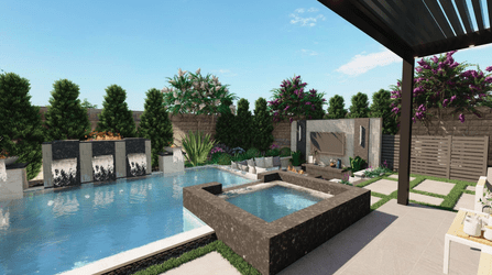 Back yard landscape design example 5